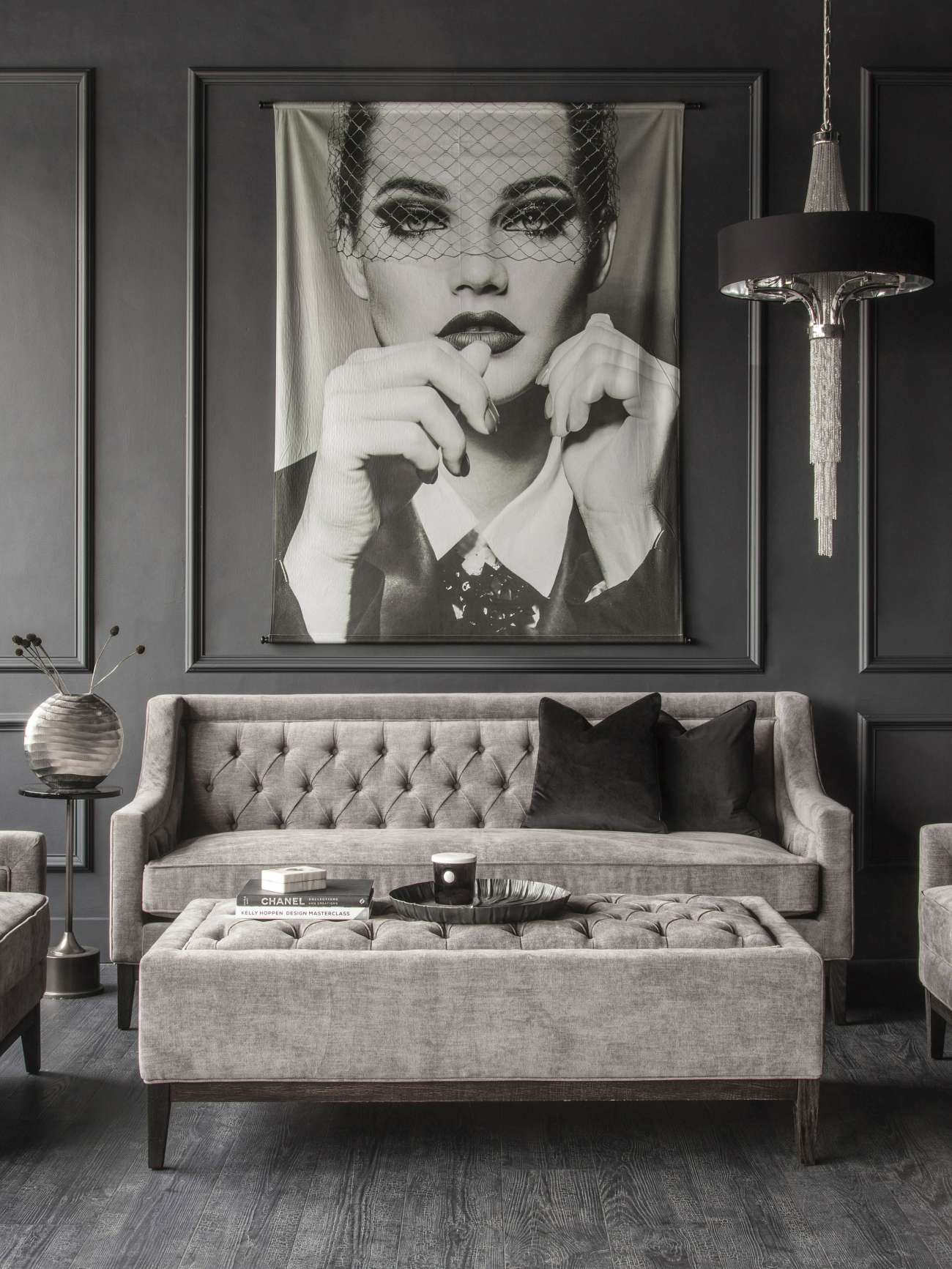 Pelham Matte Black Textured Platter